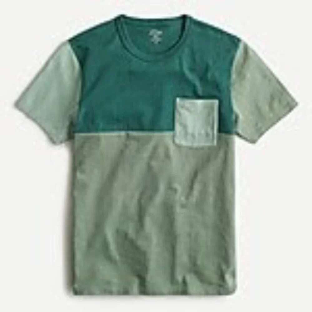 J.crew Men Slub cotton pocket T-shirt in colorblock | Size M